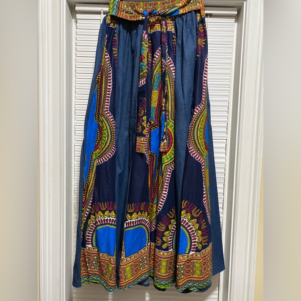 Long African Print Skirt